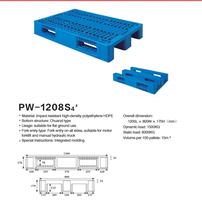 450 stuks MOQ Plastic Stacking Pallet voor industriële toepassingen