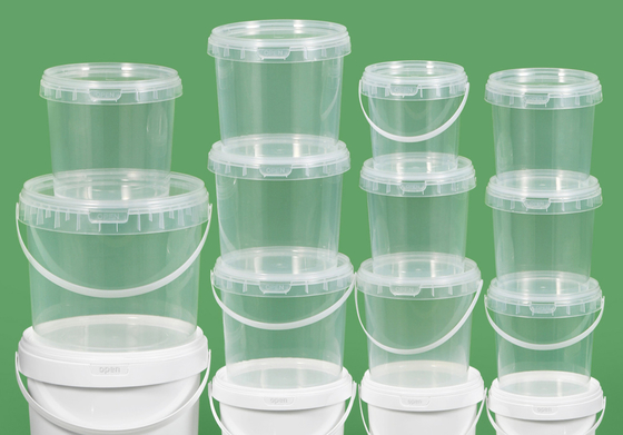 Vlotte Oppervlakte Transparante Plastic Emmer voor Roomijs
