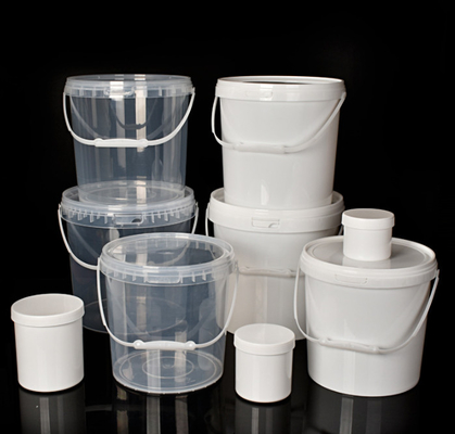Transparante plastic emmer met IML-printing Duurzame emmervorm T/T aanvaard