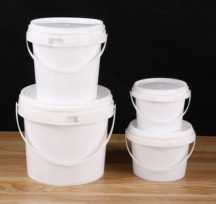 Stapelbare voedselkwaliteit plastic emmer met deksel en handvat wit herbruikbaar -40°F tot 180°F