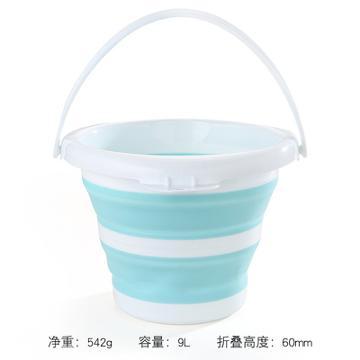 Compacte opvouwbare plastic emmer, lichtgewicht en ruimtebesparende wateropslagoplossing
