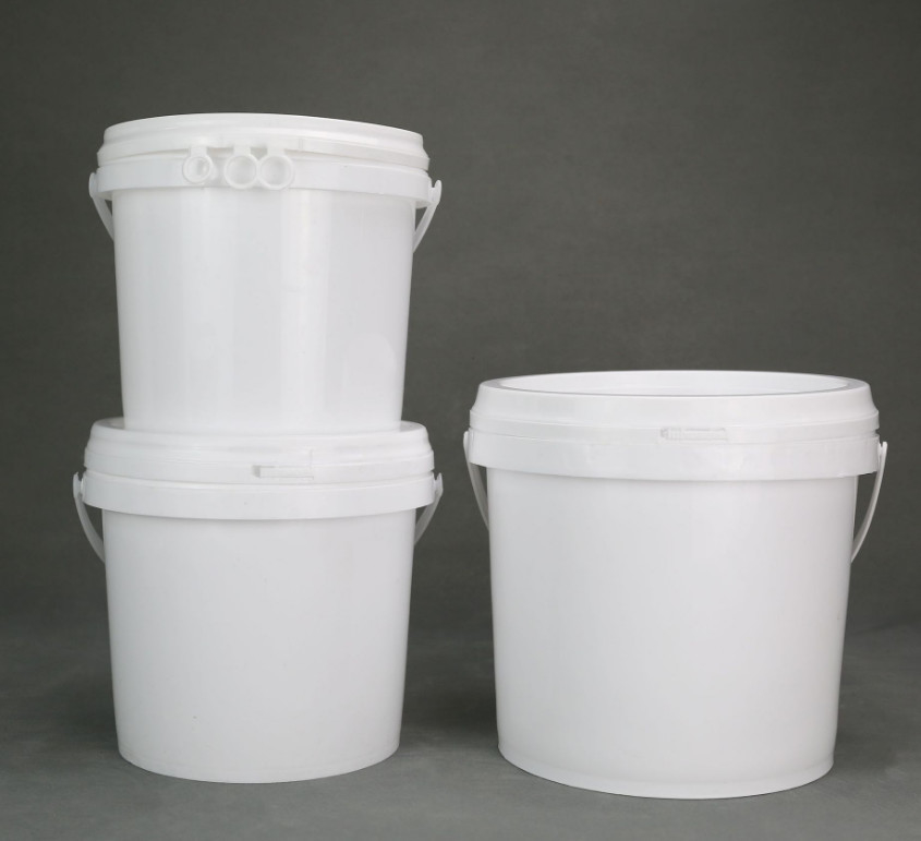 Chemische emmer PP/HDPE met witte deksel voor IML-schermdruk met thermische overdracht