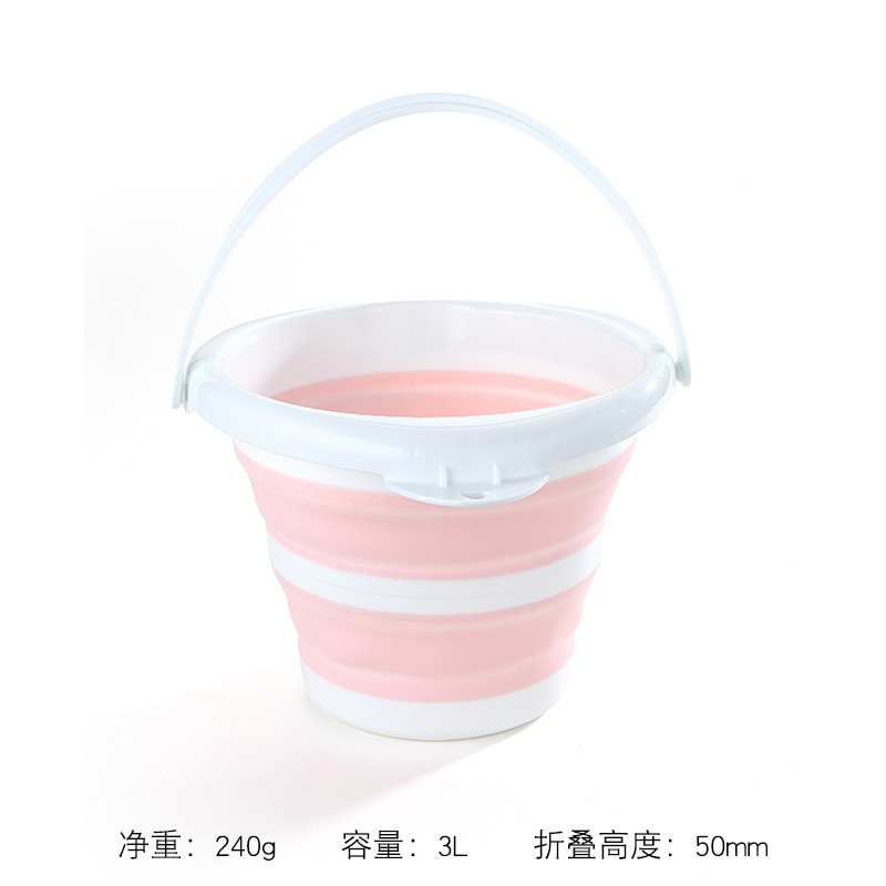 Opvouwbare 10L opvouwbare plastic emmer ruimtebesparend ontwerp voor camping autowas Outdoor avonturen