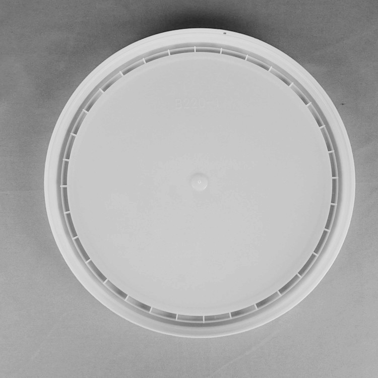20L snap on lid stapelbare plastic emmer 15,5 hoogte 11,5 diameter aanpasbaar wit ontwerp