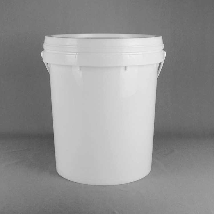 20L snap on lid stapelbare plastic emmer 15,5 hoogte 11,5 diameter aanpasbaar wit ontwerp