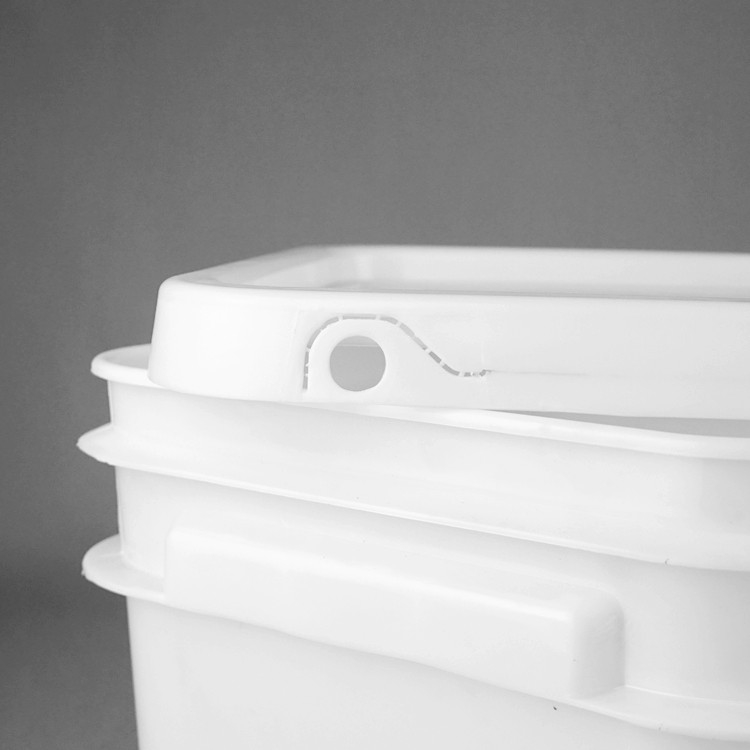 Duurzame vierkante plastic emmer van voedselkwaliteit met schokbestendigheid en verschillende drukopties