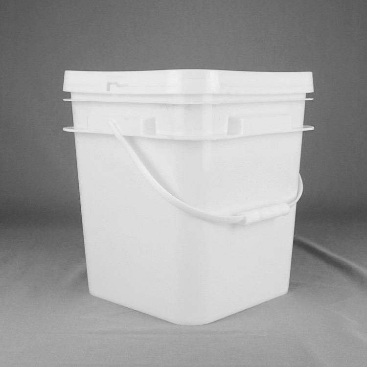 Chemische weerstand Vierkante plastic emmer 1,2 kg voor voedselkwaliteit verf speelgoed