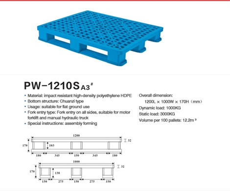Duurzaam gestapeld plastic pallet voor betrouwbaar vervoer