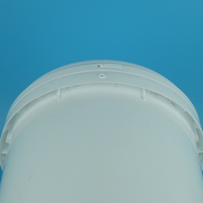 Ronde plastic trommel van 19 kg met handvat en deksel voor verf