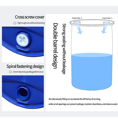HDPE 200L Blauwe Plastic Vattrommel voor Chemische Opslag