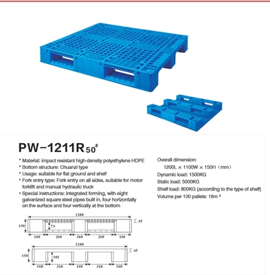 Niet-glijdende, stapelbare plastic pallet Betrouwbare en duurzame opslagoplossing