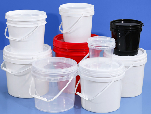 Stapelbare plastic emmers voor voedsel met handvaten zonder BPA
