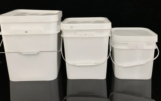 Versatile vierkante plastic emmer 1,2 kg voor verschillende toepassingen