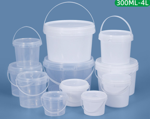 Aanpasbaar logo Plastic Food Bucket IML Thermal Transfer Screen Printing