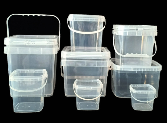 Voedingsmiddelenkwaliteit vierkant plastic container voor de markt met een capaciteit van 1,2 kg