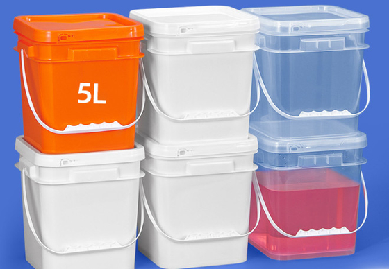 Chemische weerstand Voedingsmiddelen PP Vierkante Plastic Bucket Impact Resistent