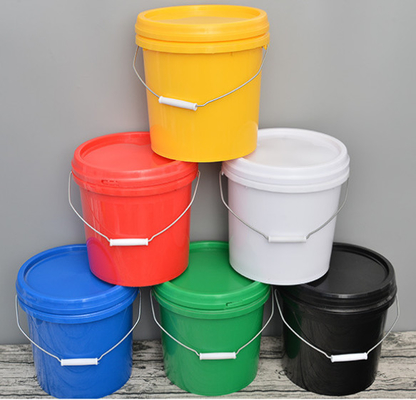 0.8-1.5 mm dikte ronde plastic emmer met glad oppervlak en als vereist logo