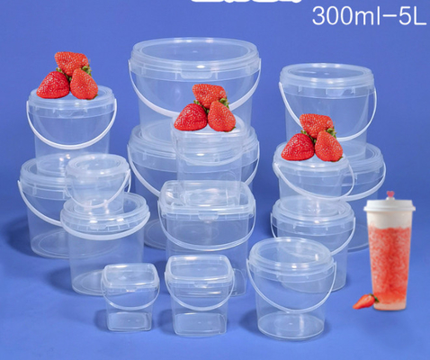 Aanpasbare plastic voedselemmer met beschikbaar deksel en handvat CAS/FDA/SGS/ISO9001-certificering