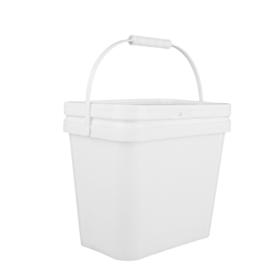 Voedselveilige vierkante plastic emmer met IML/Thermische transfer/Zeefdruk 1,2 kg