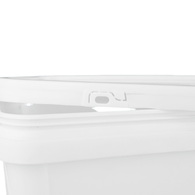 Voedselveilige vierkante plastic emmer met IML/Thermische transfer/Zeefdruk 1,2 kg