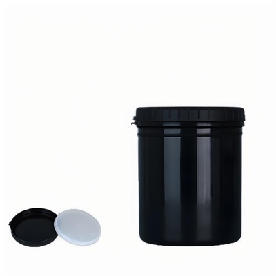 Milieuvriendelijke plastic pot met klapdeksel en bodem in één stuk recyclebaar
