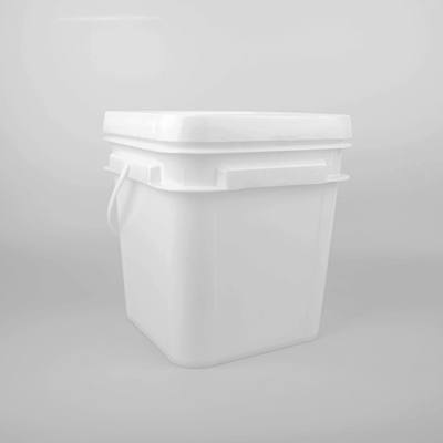 Chemisch bestand vierkante plastic emmer met handvat voor verf en chemicaliën