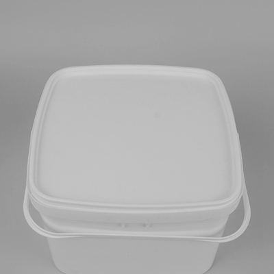 ISO9001 certificatie Witte Vierkante Plastic Emmers 3 Liter