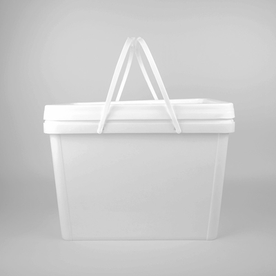 Witte pp 20L 5 Gallons Vierkante Plastic Emmers met Verbindingsdeksel