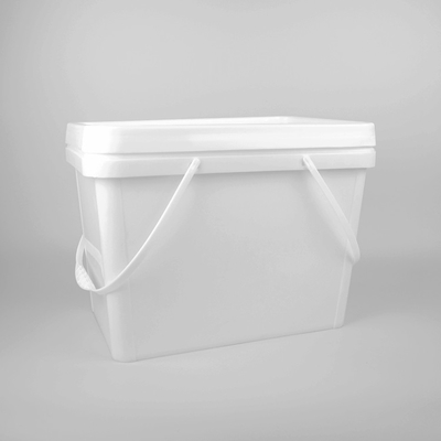 Witte pp 20L 5 Gallons Vierkante Plastic Emmers met Verbindingsdeksel