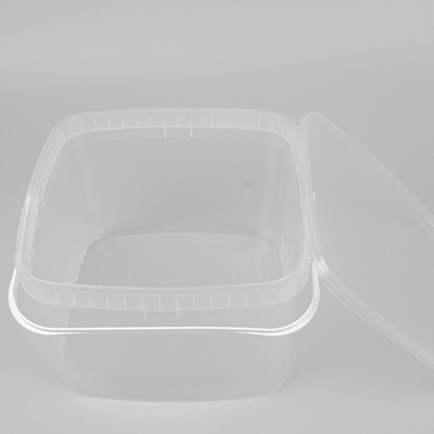 OEM ODM Welkome 3L Transparante Plastic Emmer Duidelijke Vierkante Emmer voor Voedselgebakje