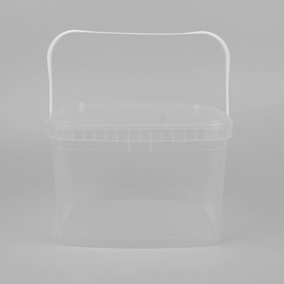 OEM ODM Welkome 3L Transparante Plastic Emmer Duidelijke Vierkante Emmer voor Voedselgebakje