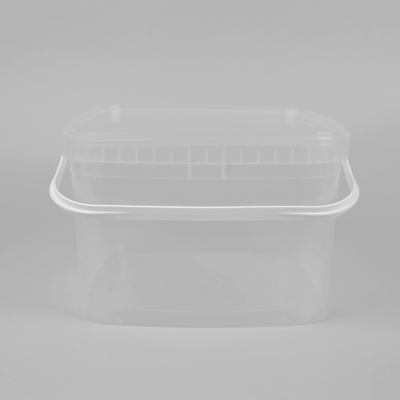 OEM ODM Welkome 3L Transparante Plastic Emmer Duidelijke Vierkante Emmer voor Voedselgebakje
