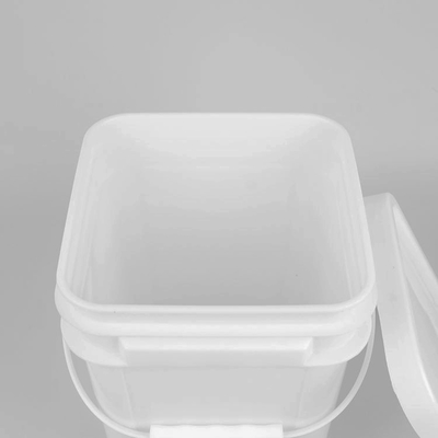 5 de Witte Vierkante Plastic Emmers van het literpolypropyleen voor Detergens