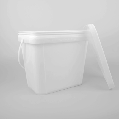 De gewaarborgde Vierkante Zwarte Plastic Rang van het Emmersvoedsel 6L