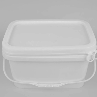 5L Emmer van het de Emmerpolypropyleen van de voedselrang de Witte Vierkante met Deksel