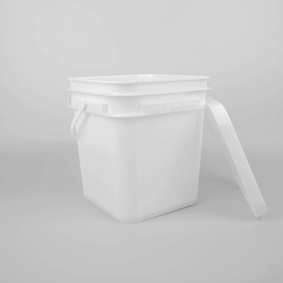5 de Witte Vierkante Plastic Emmers van het literpolypropyleen voor Detergens