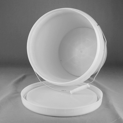 Decoratieve Deklaag Plastic Verpakkende Emmer met Deksel en Handvat