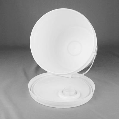Het scherm die Witte Plastic Emmers 5 Gallon met Deksel drukken