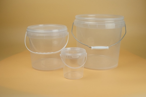 Aanpasbare transparante plastic emmer met duurzaam ontwerp voor voedsel, saus, koekjes, ijs