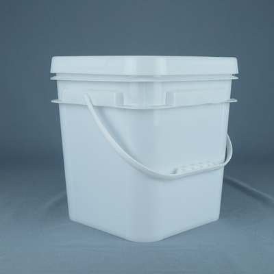 Vierkante Plastic Emmers van voedsel de Veilige 10 Liter met Handvatten Aangepaste Kleur