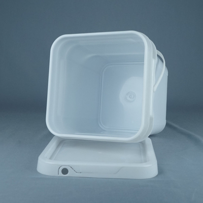Vierkante Plastic Emmers van voedsel de Veilige 10 Liter met Handvatten Aangepaste Kleur